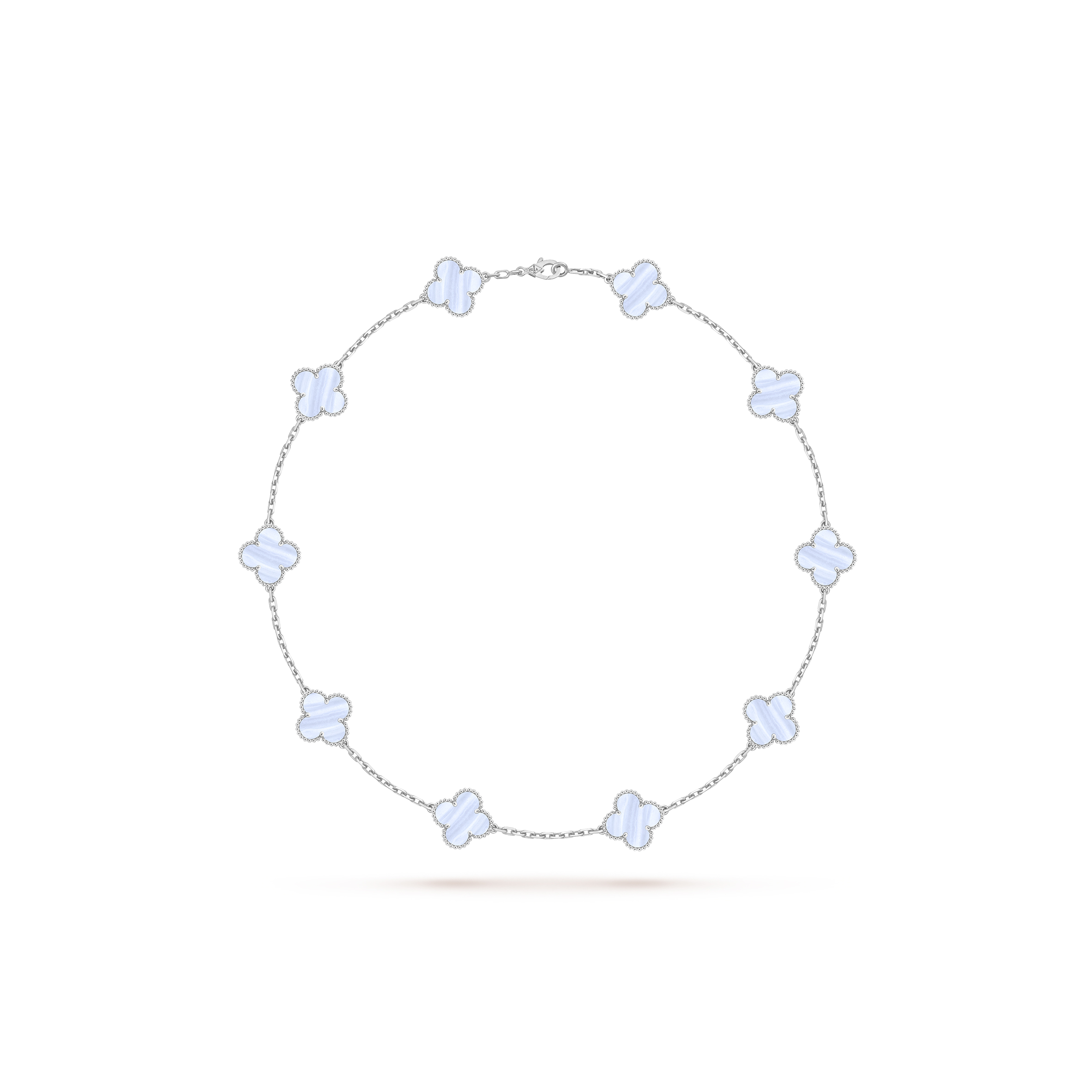 VAN CLEEF VINTAGE ALHAMBRA NECKLACE WITH 10 FOUR-LEAF CLOVER MOTIFS VCARD34800 VAN CLEEF VINTAGE ALHAMBRA NECKLACE WITH 10 FOUR-LEAF CLOVER MOTIFS VCARD34800